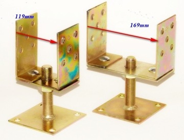 Podstawa słupa ze stopką regulowana 3D do 120mm