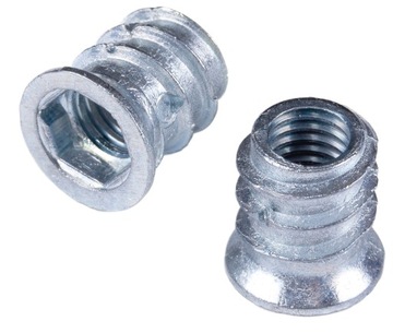 A316 mufa M6 x 10 mm dwugwintowa do drewna 10 szt.