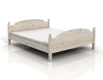 DSI-meble: Drewniane Łóżko RETRO 200x200 Białe