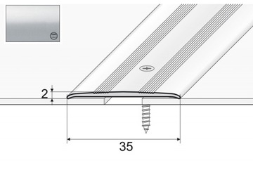 Listwa łączeniowa A08 do wykładzin 120cm SREBRO