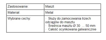 Мачтовый зажим для крепления растяжек SR-3050E