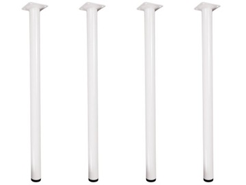 NOGI DO STOŁU NOGA METALOWA OKRĄGŁA BIAŁA 70CM 4sz