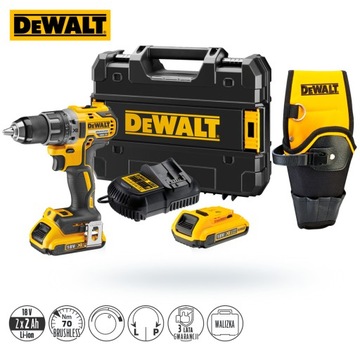 ОТВЕРТКА 18В 2х2,0Ач 70Нм DCD791D2 DEWALT +КОБУРА