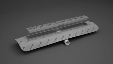 Линейный слив 115 см для плитки RADAWAY толщиной 8-12 мм.