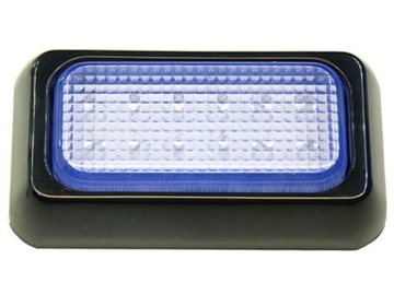 Lampa 12 LED S.Flux 10x6 cm niebieska 12v 24v