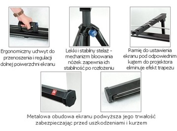 ПОРТАТИВНЫЙ проекционный экран на штативе 180х180 см.