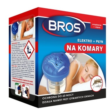 BROS ELEKTRO + PŁYN NA KOMARY 60 NOCY OCHRONY