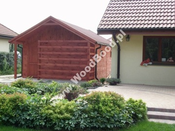 Деревянный гараж, дровяной сарай, канадский каркас