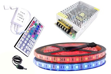 ZESTAW taśma LED 300 RGB 5050 IP65 sterownik 10m