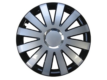 KOŁPAKI 13 CZARNO SREBRNE OPEL VW AUDI FIAT FORD