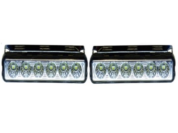 2 x Lampa 6 LED migająca 16cm kogut stroboskop KPL