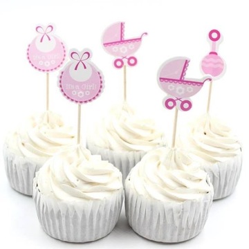 Топперы для маффинов, украшение BABY SHOWER, 10 шт.