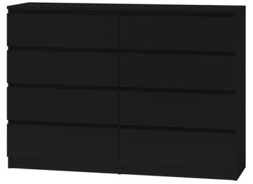 KOMODA SZAFKA DO SALONU M-8 140 CZARNA TOP