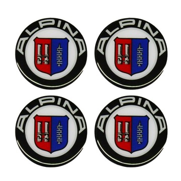 EMBLEMAT LOGO ZNACZEK 3D Alpina 60 mm 4szt