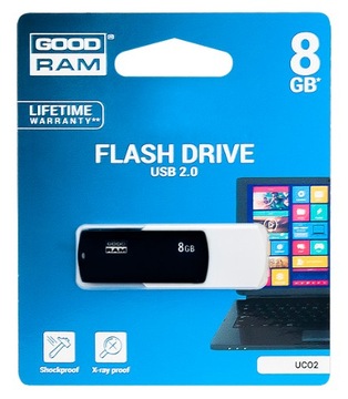 USB-накопитель Goodram 8 ГБ UCO2 Black&White USB 2.0