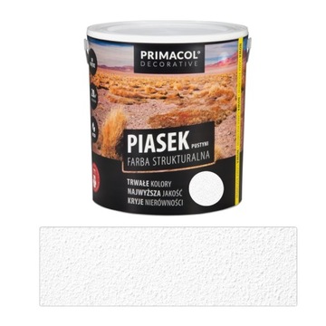Farba Strukturalna Piasek Pustyni 5l BIAŁY