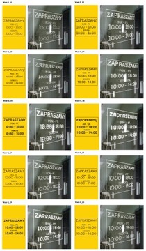 НАКЛЕЙКА С ЧАСАМИ РАБОТЫ НА ОКНЕ МАГАЗИНА ОТКРЫТО!!