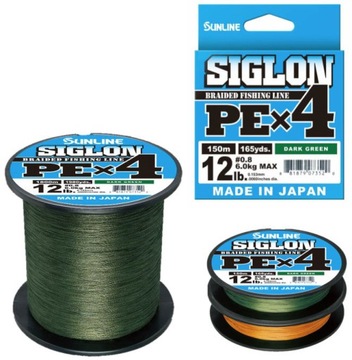 Sunline Siglon PE x4 # 0,6 светло-зеленый/флуоресцентный 0,132 4,5 кг 150 м