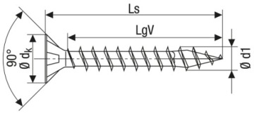 Винты SPAX 4,5x20 мм Pz taper full passivated