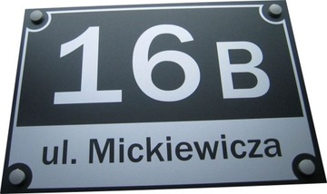 TABLICZKA ADRESOWA. Numer domu 30 x 21 cm