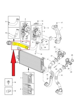 ШЛАНГ ТУРБИНЫ OPEL ASTRA J IV 1.7 CDTI 13327298