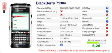 BLACKBERRY PHONE 7130v O2 BT СМАРТФОН