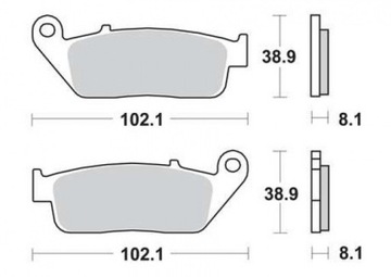 Тормозные колодки передние/задние, Scooter, Sinter-SRM 38,