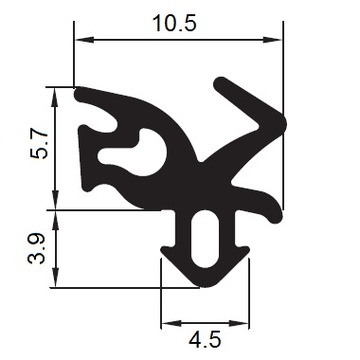 ALUPLAST S-1182 Уплотнитель оконный