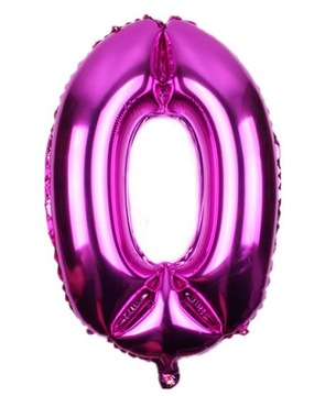 BALON FOLIOWY HEL CYFRA 0 ZERO RÓŻOWA 80cm