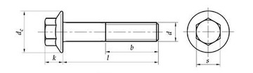 Śruba kołnierzowa M12x1,5x80 kl.10.9 ocynk DIN6921