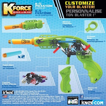 КОНСТРУКЦИОННЫЙ КОМПЛЕКТ KNEX K-5 PHANTOM BLASTER-7955