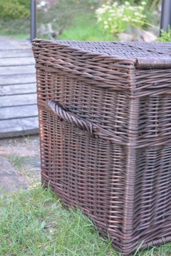 SKRZYNIA WIKLINOWA KOLOR BRĄZ OGRÓD ROZMIAR 50 CM