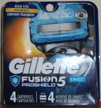 Gillette Fusion5 Proshield Chill 4 лезвия США