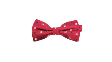 Elegancka mucha VERNON czerwona w kwiaty muszka