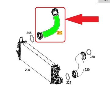 ТРУБКА ТУРБОШЛАНГА MERCEDES VITO W447 2.2 A4475280382