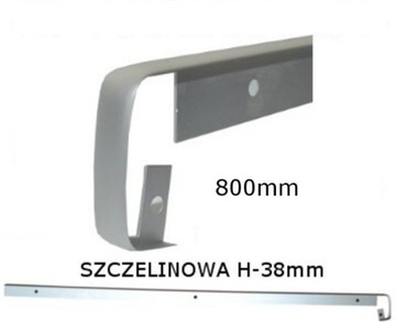 Listwa szczelinowa do blatu 38mm alu 800mm R-3