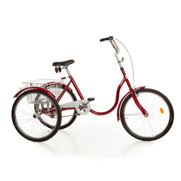 ВЕЛОСИПЕД 3-КОЛЕСНЫЙ 24 RED SHIMANO 6-скоростной, ENERO, 1017044.5902431017044,