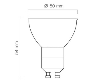 Светодиодная лампочка GU10 1W SMD синяя Ledline оптом