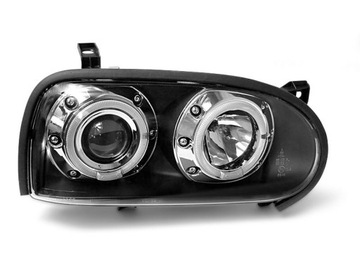 LAMPY REFLEKTORY VW GOLF III 3 91-97 RINGI BLACK