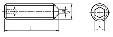 Установочный винт с головкой черный M16x80 DIN914 1 шт.