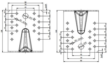 KPL2 KĄTOWNIK CIESIELSKI 105x105x90x2 100sztuk