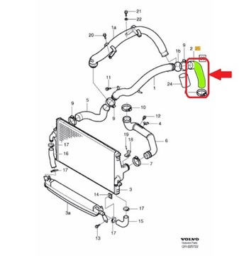 ШЛАНГ ТУРБО ИНТЕРКУЛЕРА VOLVO 31261370 9179002