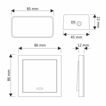 MONO RF2.4 Контроллер кнопки переключения светодиодной ленты