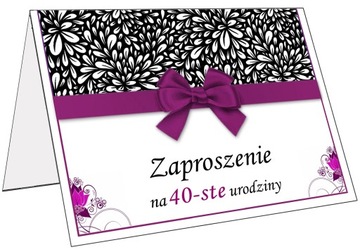 ZAPROSZENIA na 18 30 40 50 60 urodziny # ELEGANT #