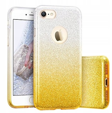 ETUI GOLD BROKAT CASE DO IPHONE 7 8 +SZKŁO