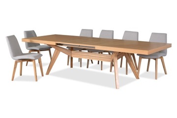 Stół rozkładany dąb fornir T48 100x160 nowoczesny