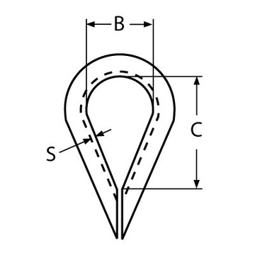 Наперсток из нержавеющей стали А4 для веревок, 3 мм, 10 шт.
