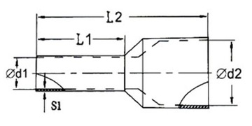 Tulejka izolowana; KR007510 GY 0,75mm2x10mm-100szt