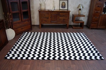 Ковер 80x150 SCANDINAVIAN ZIGZAG BLACK SK #GR1710