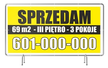 Baner SPRZEDAM dom DZIAŁKĘ mieszkanie - 26 wzorów